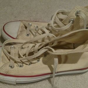 Converse high top off white